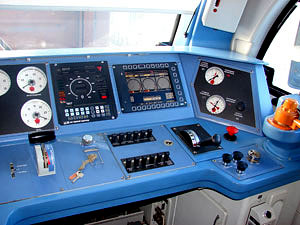 Enclosures for electric locomotive control panels, interior